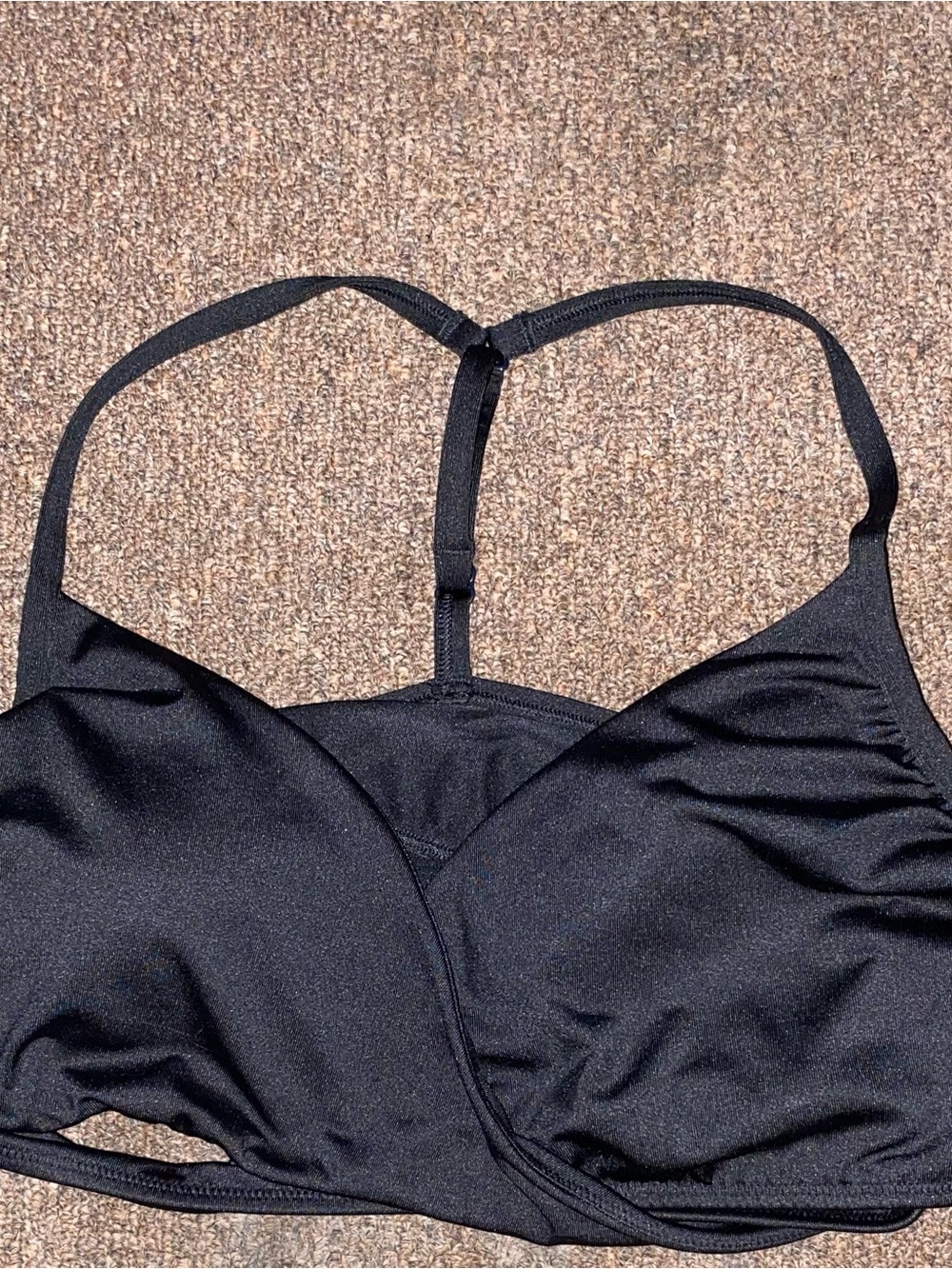 PINK Victoria's Secret Black Swim Bikini Top Ultimate lightly lined